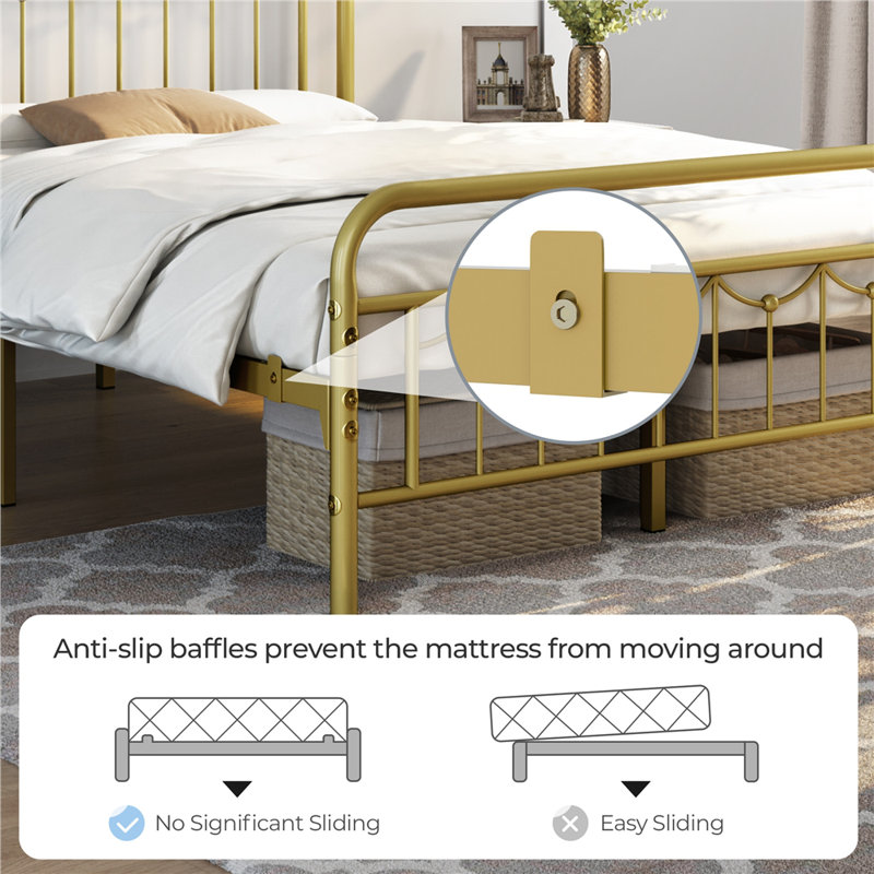 Wayfair brass bed discount